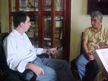 Prefeito Janir Branco e o representante da CEEE