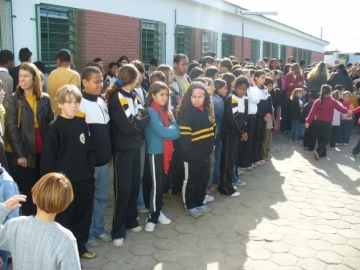 Solenidade de inaugura��o das obras na Escola Frederico Ernesto Buchholz