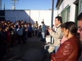 Prefeito falando aos alunos da Escola Altamir de Lacerda