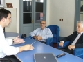 Prefeito, o secretrio Cuchiara e o representante da SPU
