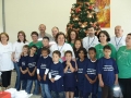 Alunos da escola, coordenadores do projeto e voluntrios da Bunge