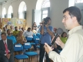 Prefeito falando sobre as metas e aes de governo cumpridas neste ano de 2007