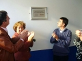 Placa de inaugurao da escola Altamir de Lacerda
