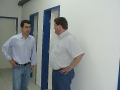 Prefeito Janir Branco e o secret�rio de Sa�de, Carlos Schabbach, em visita a UBSF
