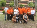 Equipe da Zoonoses e Vetores, com o pessoal do teatro