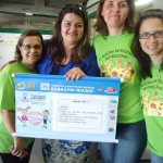 Coordenadora do Núcleo de Alimentação, Vera Silva; diretora da EMEF Cidade do Rio Grande, Débora Sotter; professora do Núcleo, Débora Oliveira; e a nutricionista Ana Paula Motta.