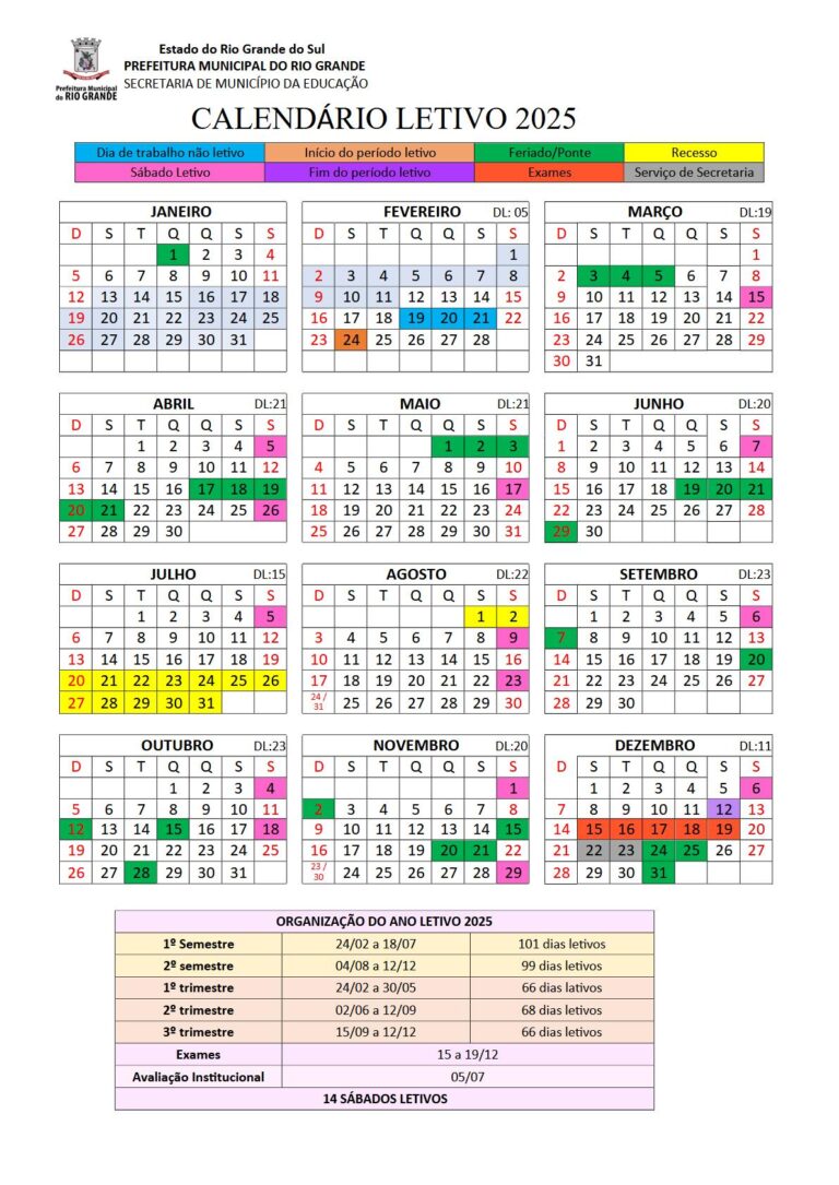 Calendário escolar 2025 seed pr 3